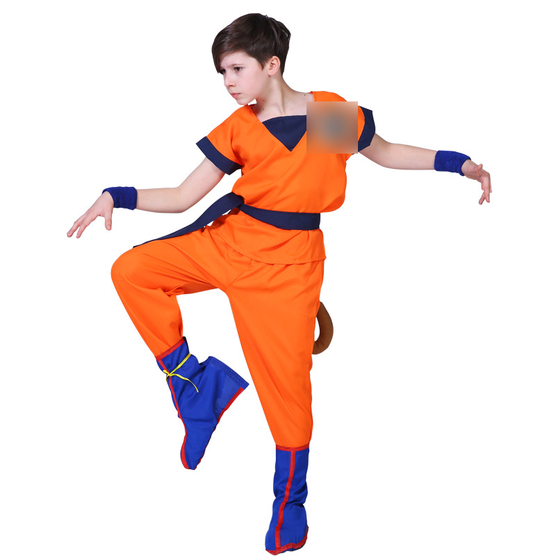 Disfraz de Goku de Halloween para niños, disfraz de la Escuela de Tortugas, cosplay de anime, disfraz para fiestas, fabricante original