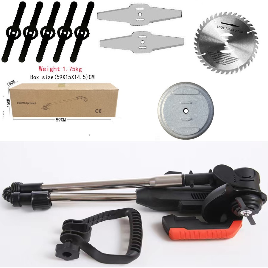 Lithium cortacésped eléctrico pequeño hogar recargable multifunción cortacésped de jardín