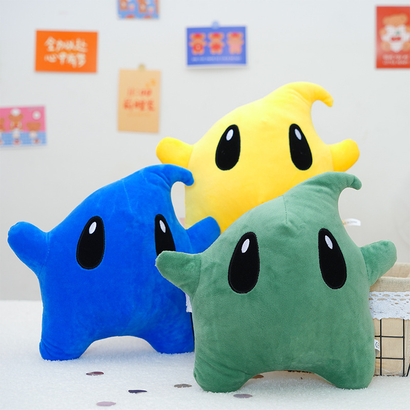 Cross-border three-color Mario Luma Star Plush Mario lunatic Star shine stone Plush toy figure