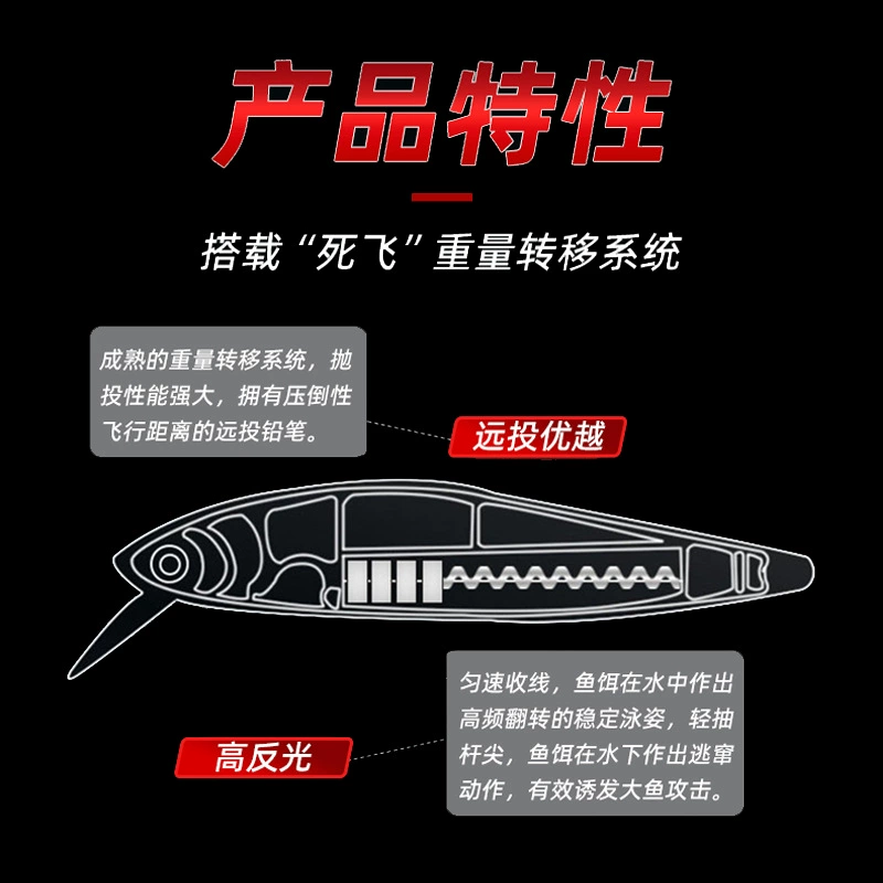 Factory wholesale Silver Domino 6066 Road Asian bait remote investment in Shenshui Mino Flying System Caimota Passa's mouth