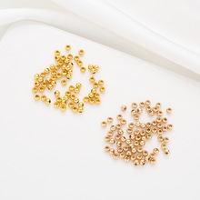 米尚 纯铜电泳定位珠圆直孔隔珠穿手链流苏材料 diy串珠 手工配饰