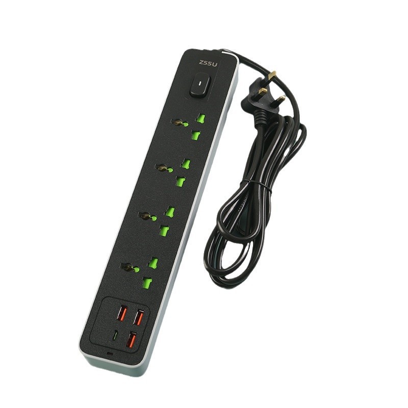 3USB + 1Type-C Black and White Office Home Board Package de alta frecuencia con puerta de seguridad