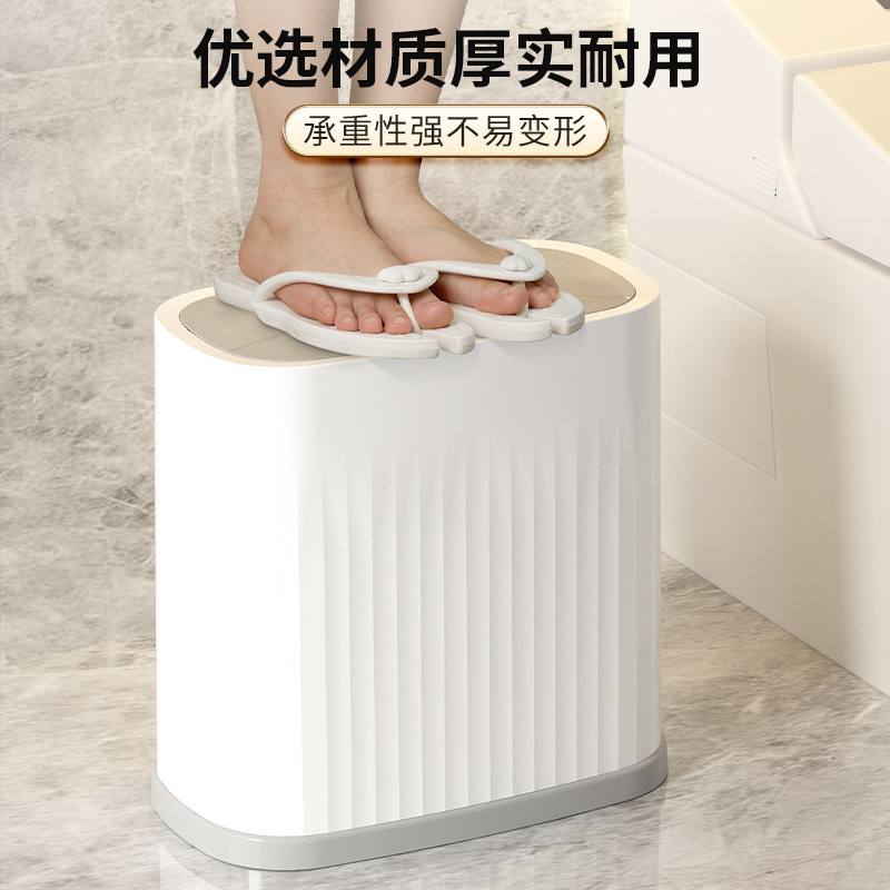 家庭用押圧式弾蓋ゴミ箱レストラン厨房収納筒ゴミかごトイレ挟みゴミ箱|undefined