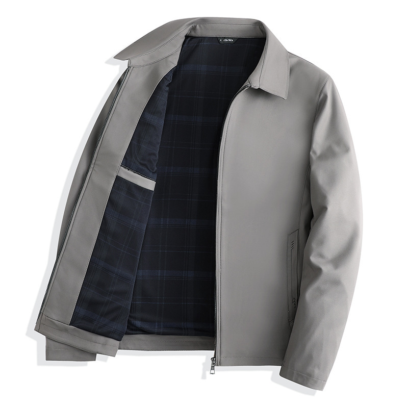 Spring and summer jacket men's middle-aged business middle-aged dad casual thin coat men's fashion lapel jacket