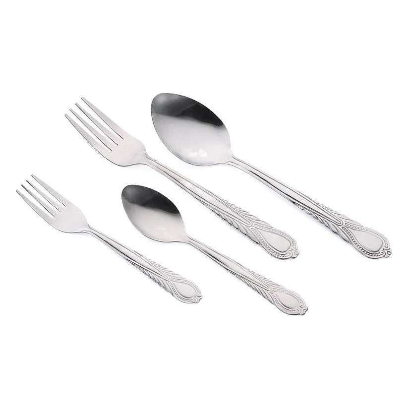 Factory wholesale restaurant hotel stainless steel tableware student canteen soup spoon steak fork spoon chicken tail fork spoon