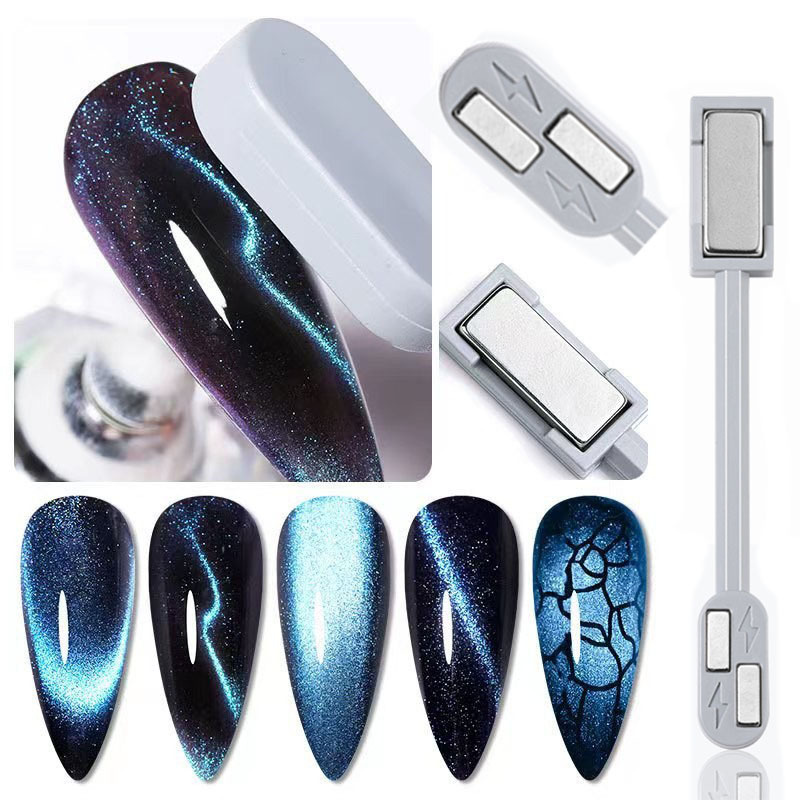 Manicura ojo de gato imán cilíndrico herramienta fuerte imán magnético elegante imán multifuncional pegamento de ojo de gato salón de uñas