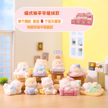 新品可爱萌宠喵式躺平学记盲盒创意树脂工艺品桌面摆件家居装饰品