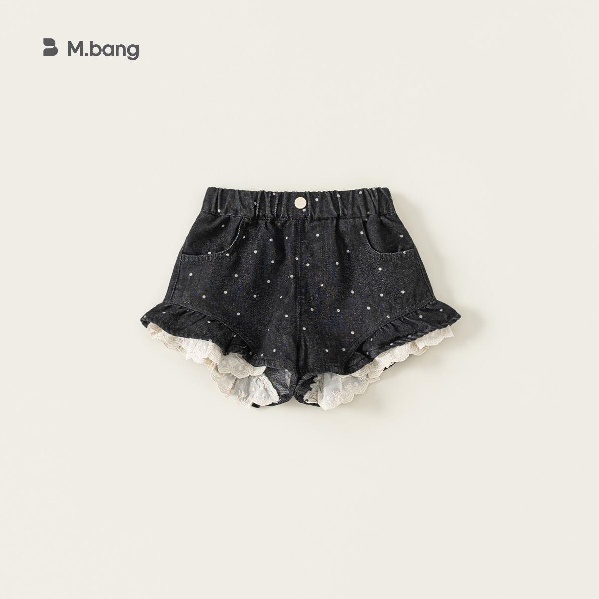 Youbao ropa para niños nuevos productos de verano moda pantalones sueltos para niños pantalones cortos de encaje de lunares para niñas jeans para niñas