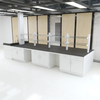 沃林沃实验室定制全钢试剂架实验台操作台化验室中央边台实验桌