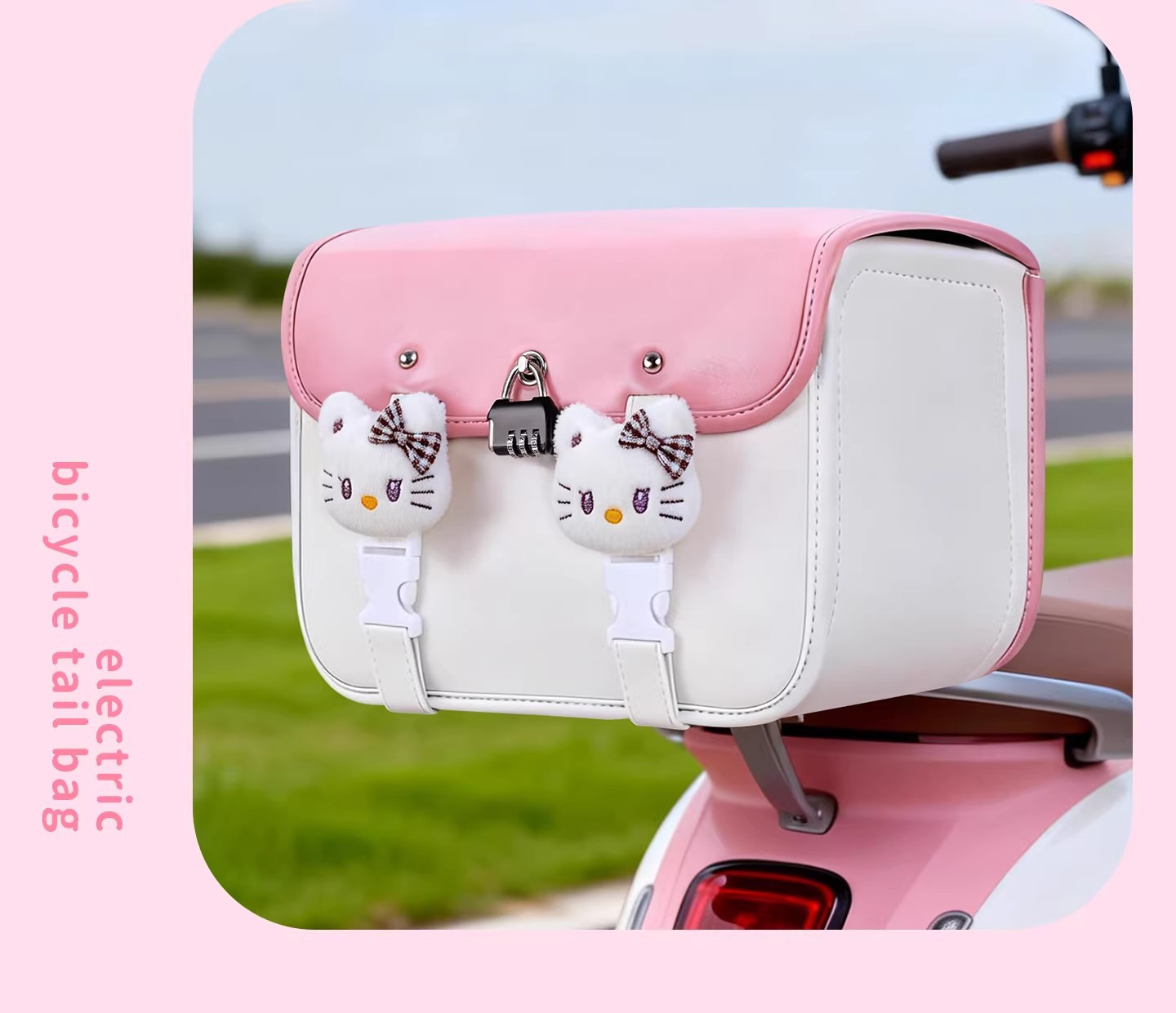Large-Capacity Waterproof Rear Bag for Electric Vehicles, Motorcycle Backrest Storage, Trunk Storage for Electric Scooters, Helmet Storage