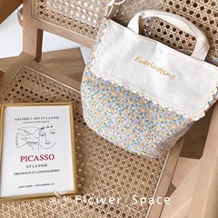 韓国版insレトロ刺繍砕花キャンバスハンドバッグショルダーバッグ子供用カバン