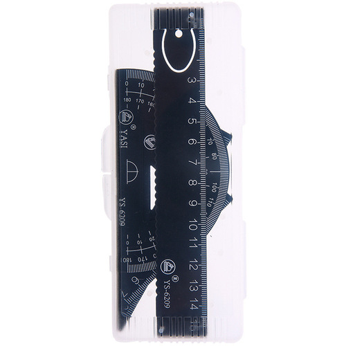 Small fresh metal ruler set for students with boxed set of three rulers drawing measuring ruler ruler stationery