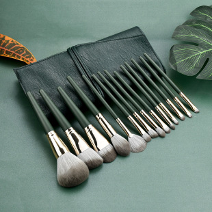 Cangzhou Green Cloud 14 Makeup Brush suit Eye Shadow Brush Foundation Brush Concealer Blush Brush Beauty Makeup Tool Set Brush