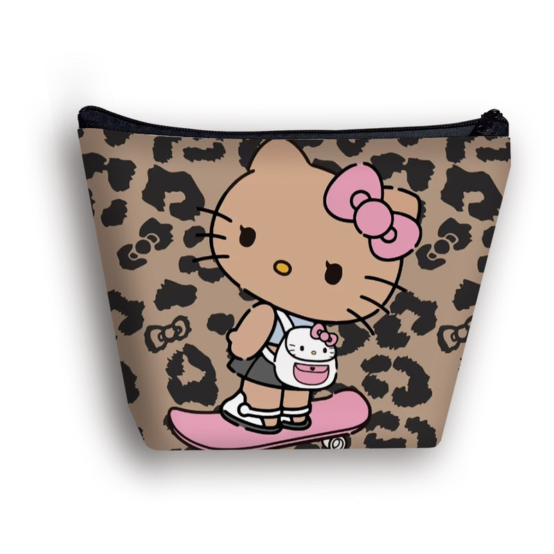 黑皮HelloKitty化妆包印花儿童洗漱包旅行女生简约收纳包包包批发|undefined