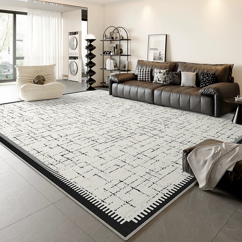 新款法式客廳地毯2024小香風簡約奶油風輕奢高級沙發茶几防水地墊