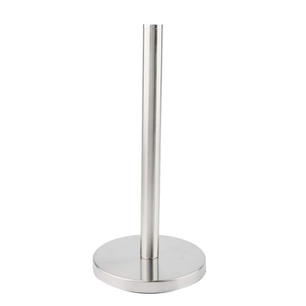 Stainless Steel Flat-Head Paper Towel Holder Kitchen Vertical Paper Towel Holder Desktop Storage Rack Vertical Roll Paper Holder