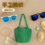 女士手工日常棉绳草编包