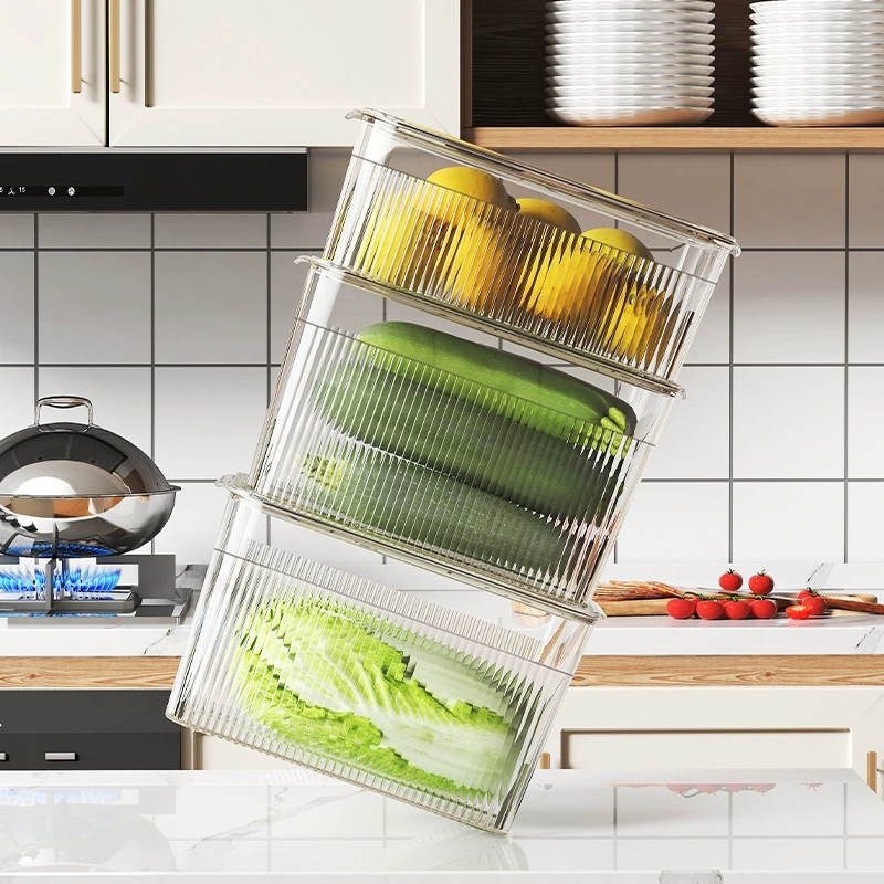 Extra large capacious storage box, moisturizing fruit cooled drying rack for fruits and vegetables