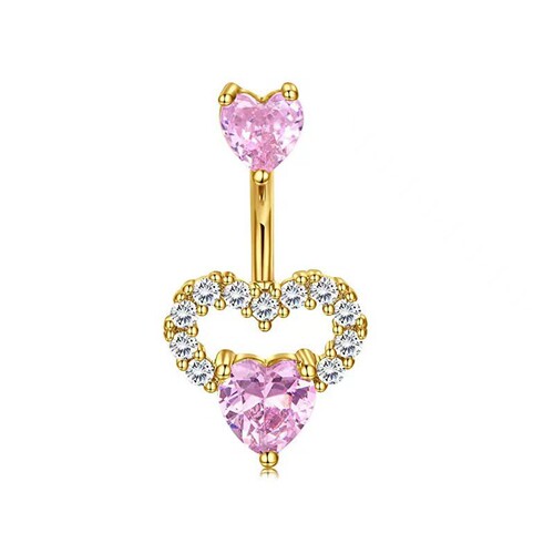 European and American cross -border Amazon love belly button nail nails drilling nail nails female nourishing paddy hot girl recommendation puncture jewelry