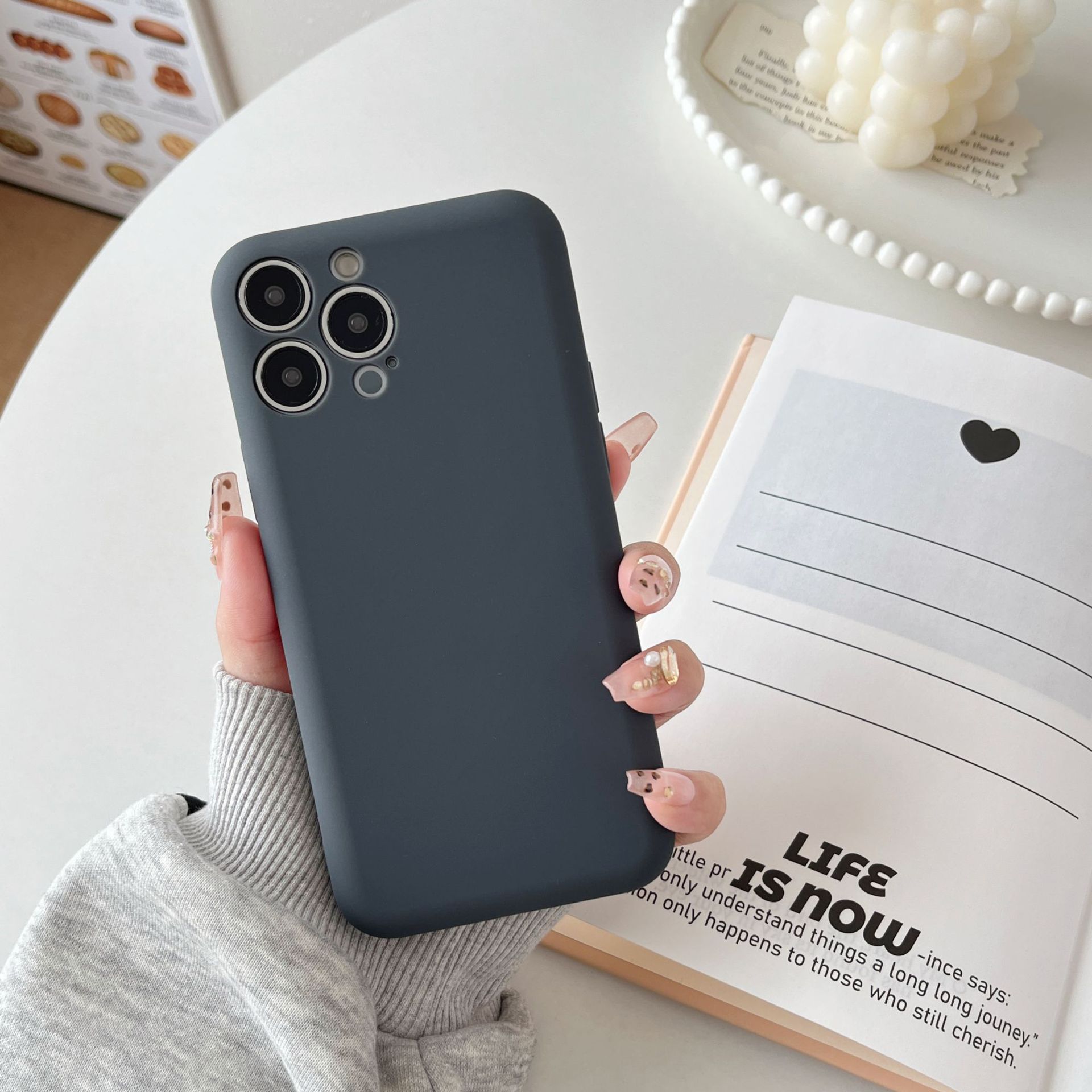 Nuevo tipo aplicable iPhone 16 funda para teléfono móvil jabón líquido TPU color sólido Apple 15promax funda protectora todo incluido