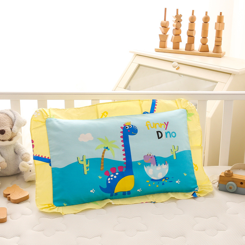 大版卡通全棉花边枕套纯棉儿童枕头套多尺寸幼儿园宝宝午睡枕芯