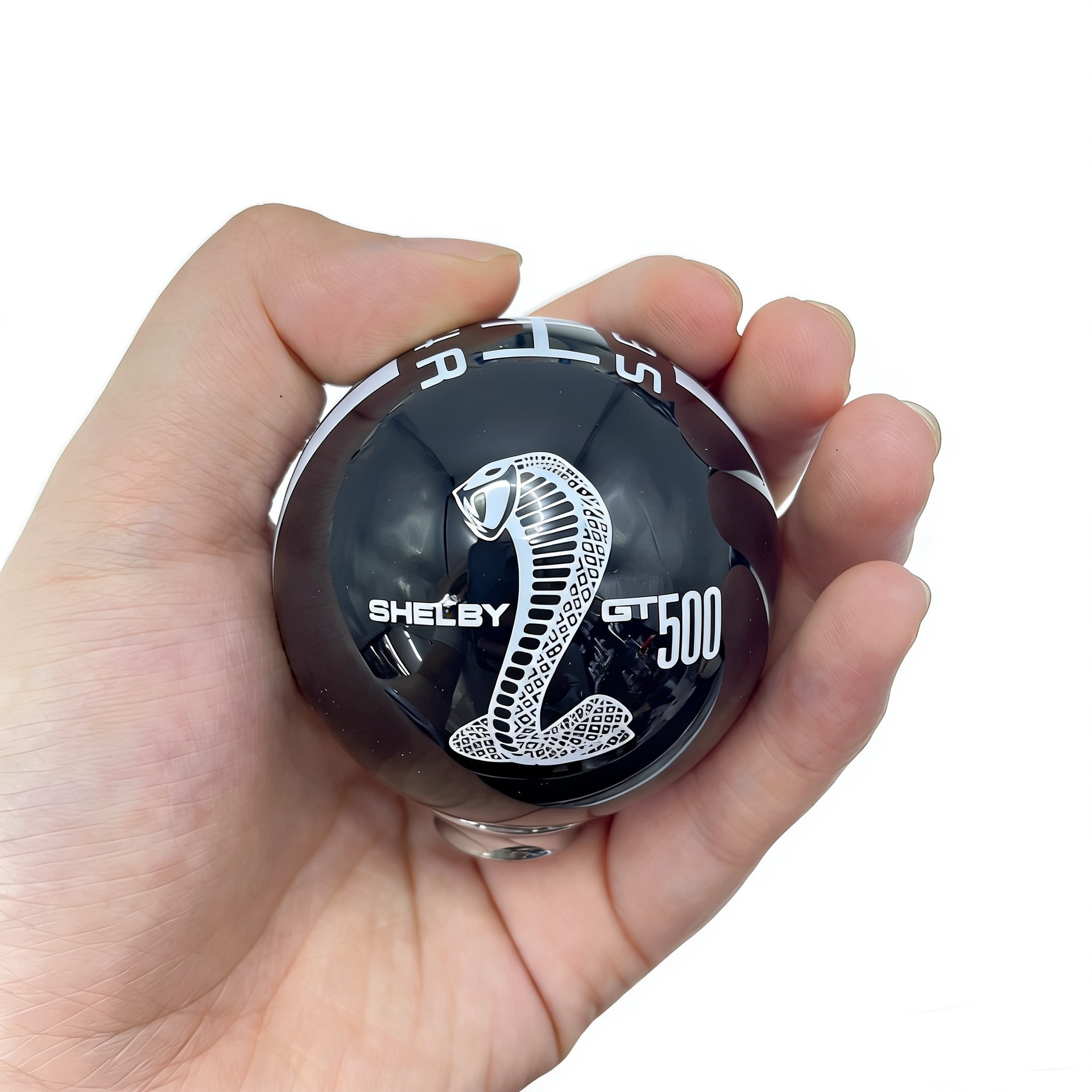 Car Modification with Gear Shift Lever, Black Mustang 5-Speed Spherical Manual Gear Shift Knob