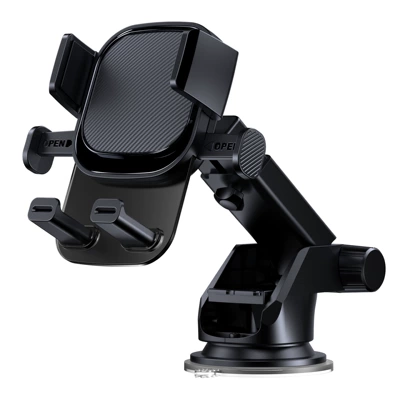 Universal Center Console Phone – Car phone holder - black-telescopic-pole-car-phone-holder