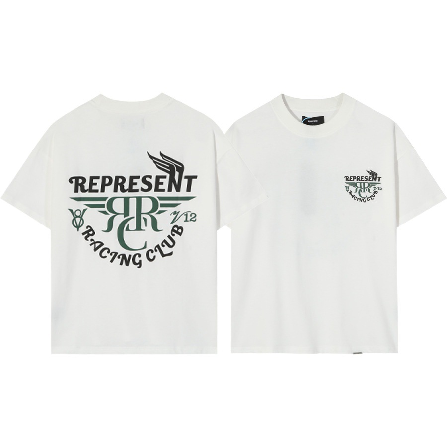 Cross-Border marca de moda REPRESENT limitada oculta tridimensional carta de espuma impresa hombres y mujeres suelta Camiseta de manga corta