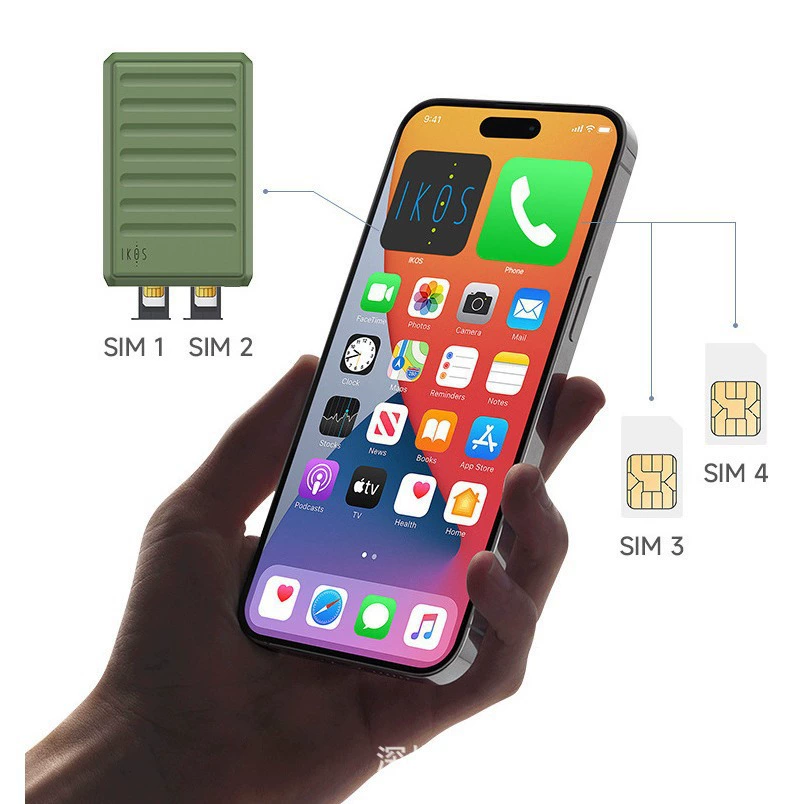 IKOS Apple Skin подходит для iPhone с двумя картами, двумя режимами ожидания, Bluetooth 4G, двумя режимами удовольствия, iKOS портативный, тонкий для улицы