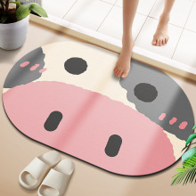 浴室地垫卫生间吸水防滑垫硅藻泥软垫速干耐脏厨房门口萌宠脚垫子