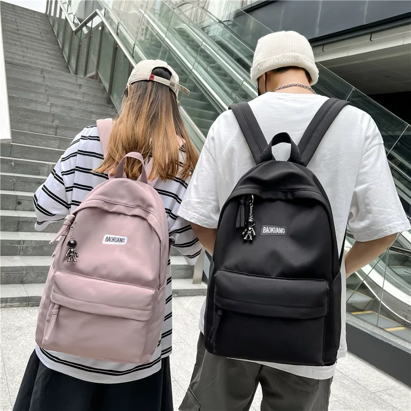 Backpack, shoulder bag, fashionable school bag for beloved, Korean style, for students, simple and elegant design