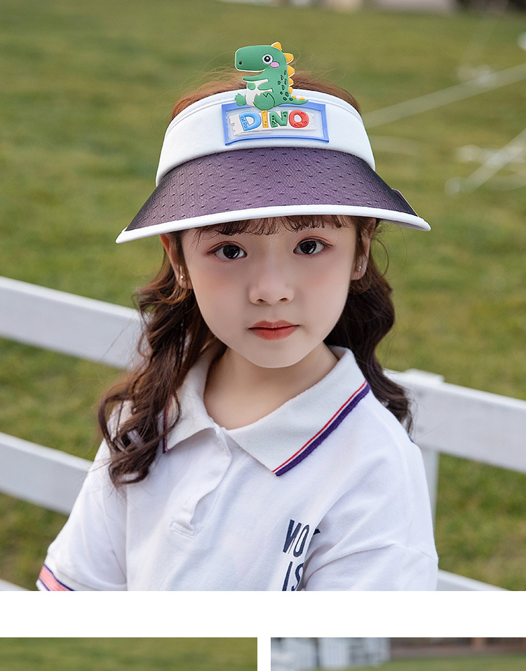 Summer Children&#39;s Discoloration Empty Top Hat Boys And Girls Outdoor Sunshade Hat Baby Sunscreen Hat Cartoon Sun Hat 1024 display picture 4