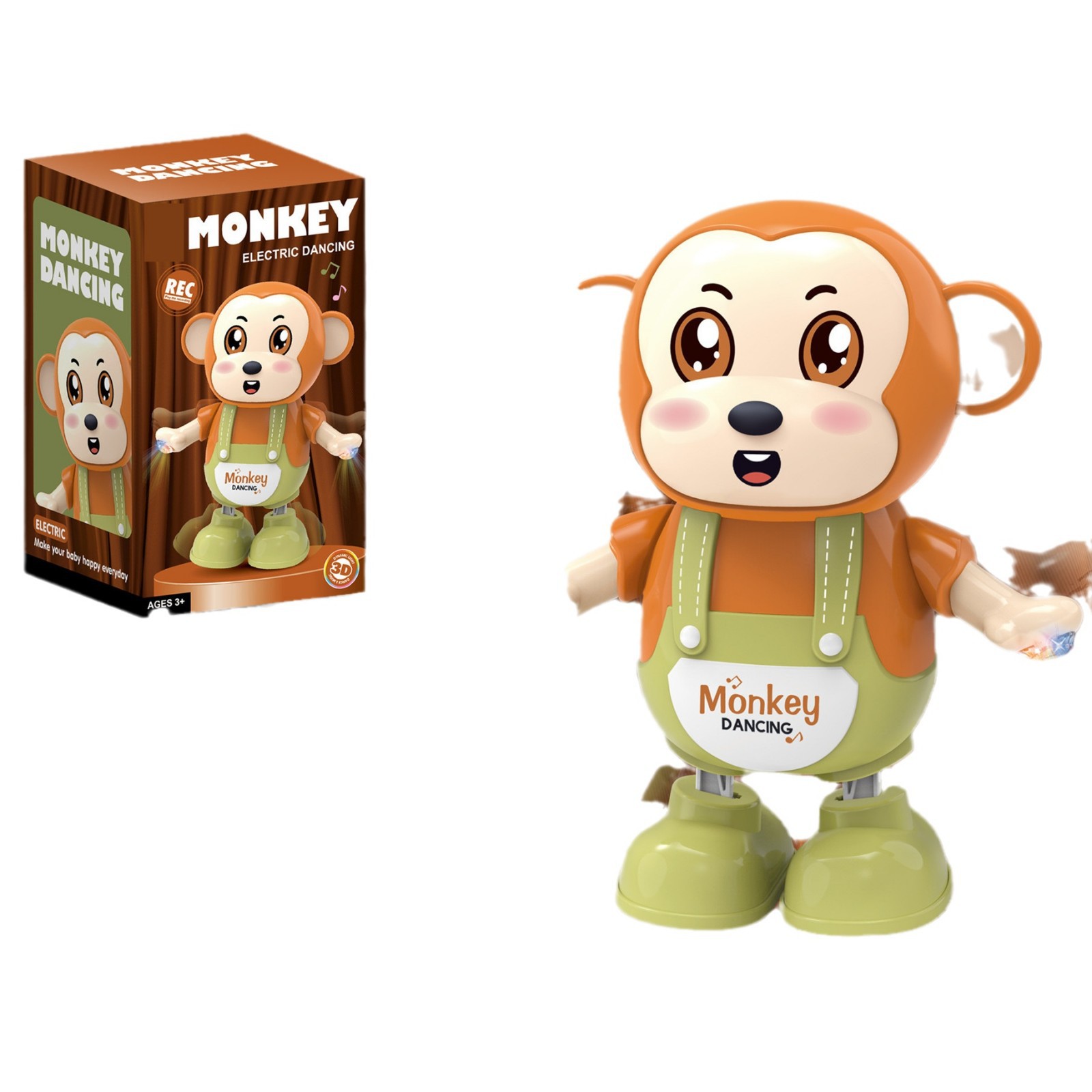 Juguete eléctrico de baile oso ciruela hierba robot con sonido y luz juguete infantil paso a paso