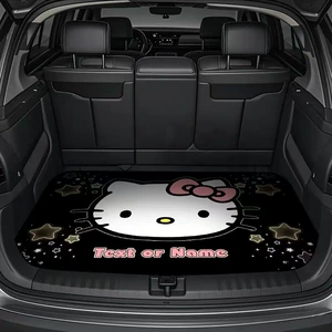 temu Amazon Cute Hello Kitty Car Trunk Crystal Velvet Floor Mat Dustproof, Non-Slip, Dirt-Resistant Mat for Dropshipping