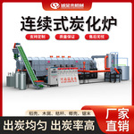 连续式方箱炭化炉木炭椰壳果壳稻壳木屑碳化设备生产线全自动