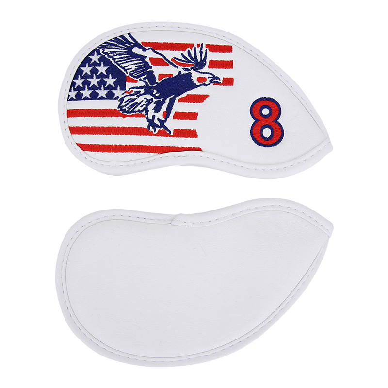 Cubierta de varilla de hierro de golf transfronteriza 11 cubierta de tapa de club de impresión digital de cuero PU accesorios de suministros de golf fábrica al por mayor