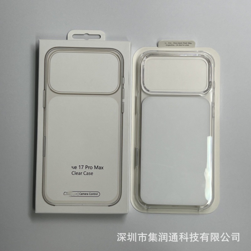 Original Tube Model Suitable for Iphone17Promax Mobile Phone Case Transparent Button Control Pc Glossy Apple 17Pro