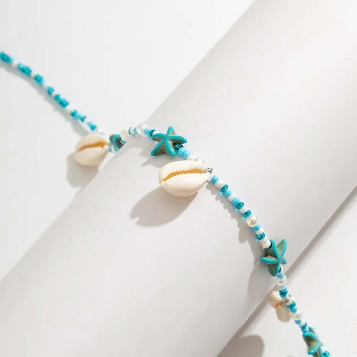 Starfish, Shell Pattern Hawaiian Starfish Shell Glass Shell Iron Women's Chain Belts