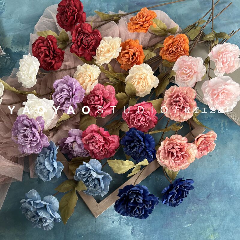 Coloured Glazed Peony Coke Edge Peony Flower Artificial Flower Decoration Wedding Auditorium Decoration Matching Artificial Flower Hibiscus Flower Coloured Glazed Peony Coke Edge Peony Flower Artificial Flower Decoration Wedding Auditorium Decoration Matching Artificial Flower Hibiscus Flower