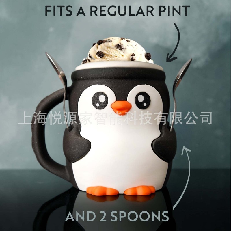 アマゾンPebbles the Penguin Ice Pint Holerペンギンアイスクリームカップ脱カップ|undefined