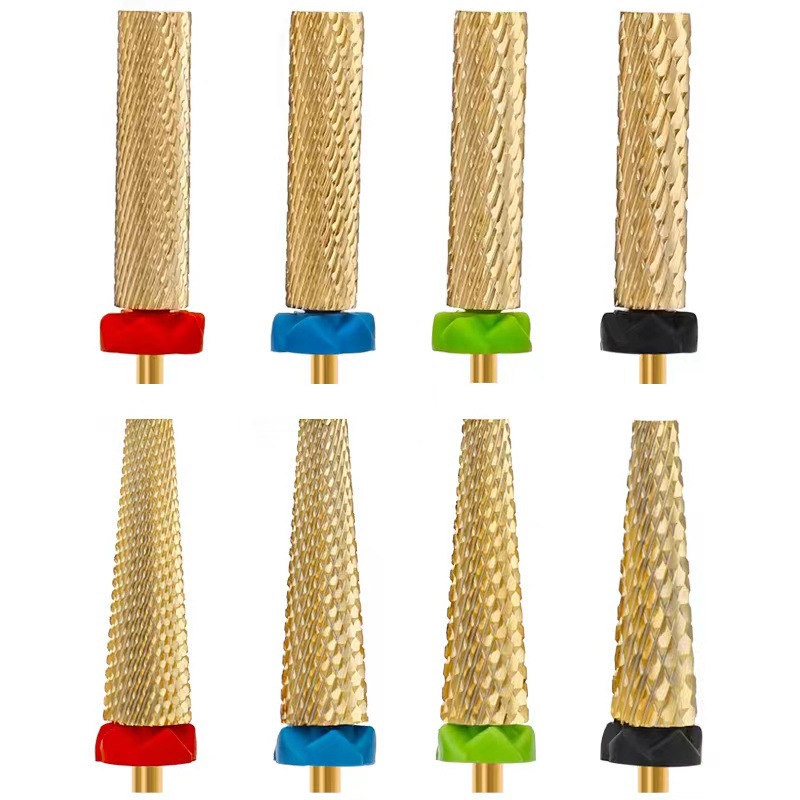 Cabeza de pulido de acero de tungsteno cilíndrica de alta calidad especial transfronteriza Oro herramienta removedor de uñas Súper Larga cabeza de pulido de esmalte de uñas rápido