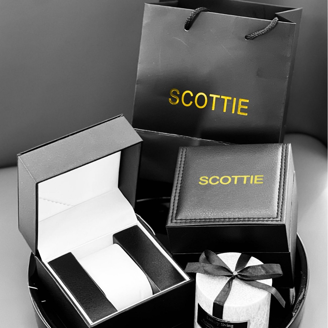 Watch box, high-end gift box, linen bag