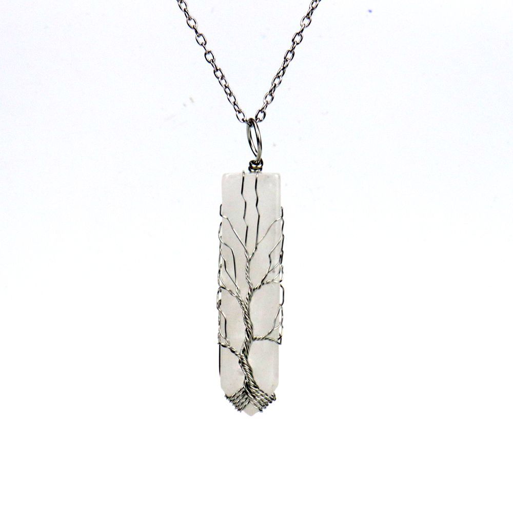 Pastoral Geometric Alloy Handmade Natural Stone Pendant Necklace 1 Piece