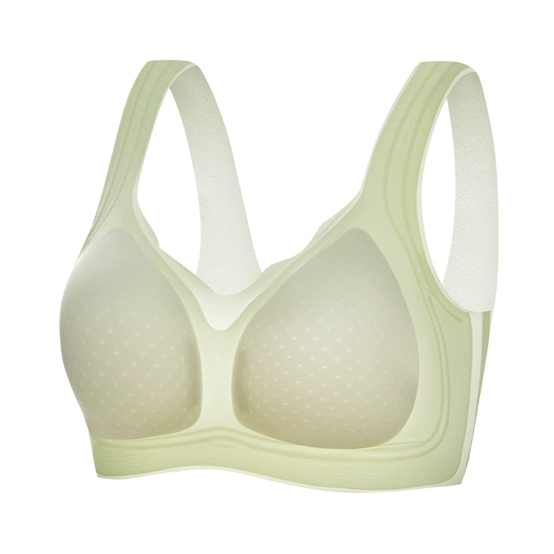 Breathable summer underwear, thin push up bra, ultra thin tank top, silk bra top, beautiful back