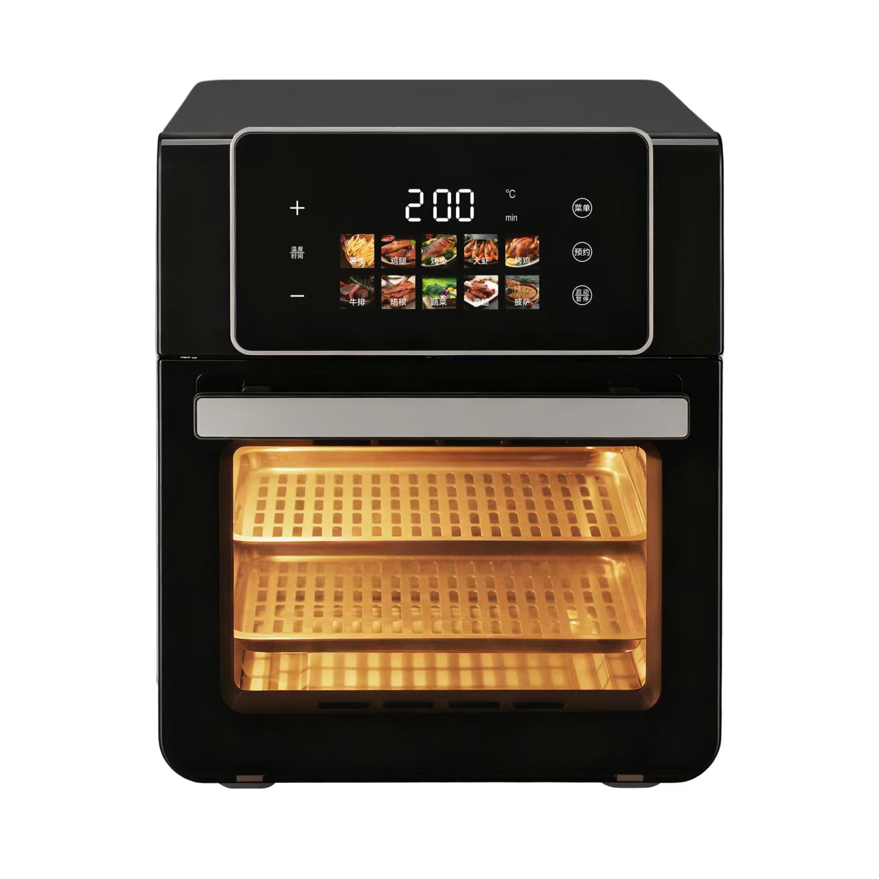 Authentic Household Air Fryer with Smart Touch Screen, Visual Display, Quick Frying and Baking, Large Capacity, Oil-Free and Healthier