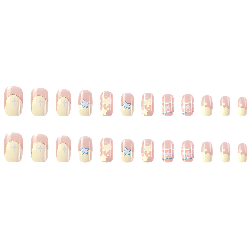 Parche para uñas con diseño de nubes y cielo estrellado, parche para uñas con forma de estrella, pequeño libro rojo de alta gama, parche para uñas usable, superventas image 6