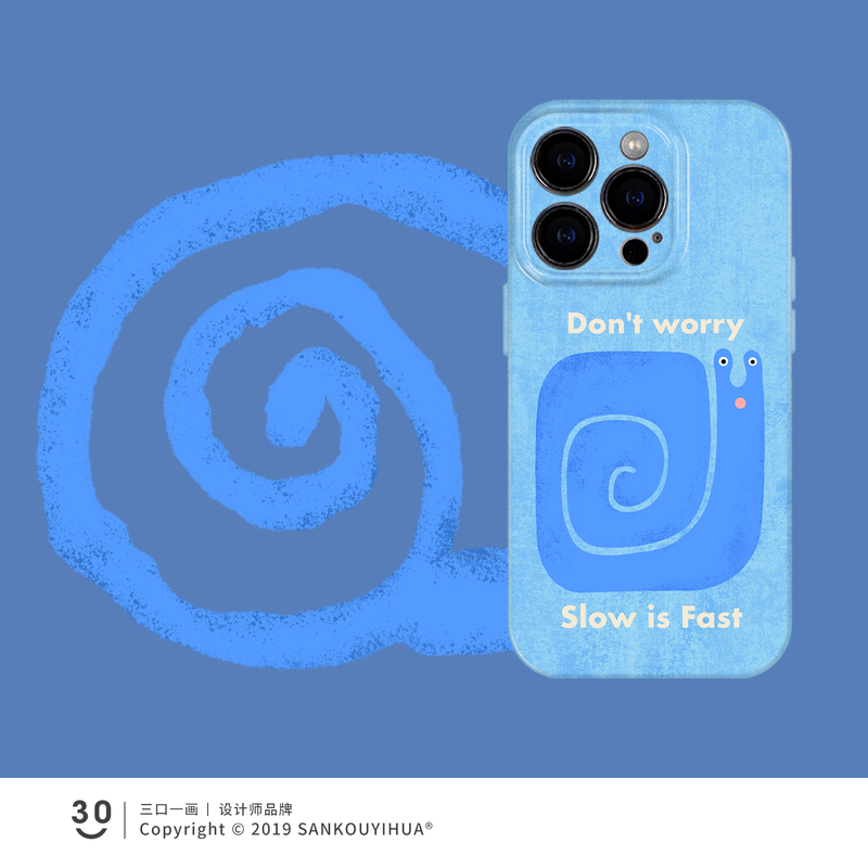 Slow Is Fast, Suitable for Apple iPhone 17 Phone Case, New Model Shell for 16 Pro Max, Fun and Creative Ins-Style