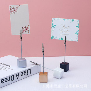 Desktop Ornaments Square Resin Notes Clip Alligator Mouth Photo Number Plate Clip