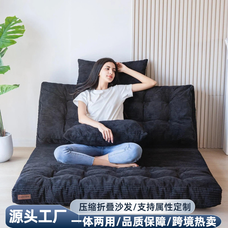 跨境三折床垫高密度海绵单双人床垫可折叠地板床垫便携式露营床垫