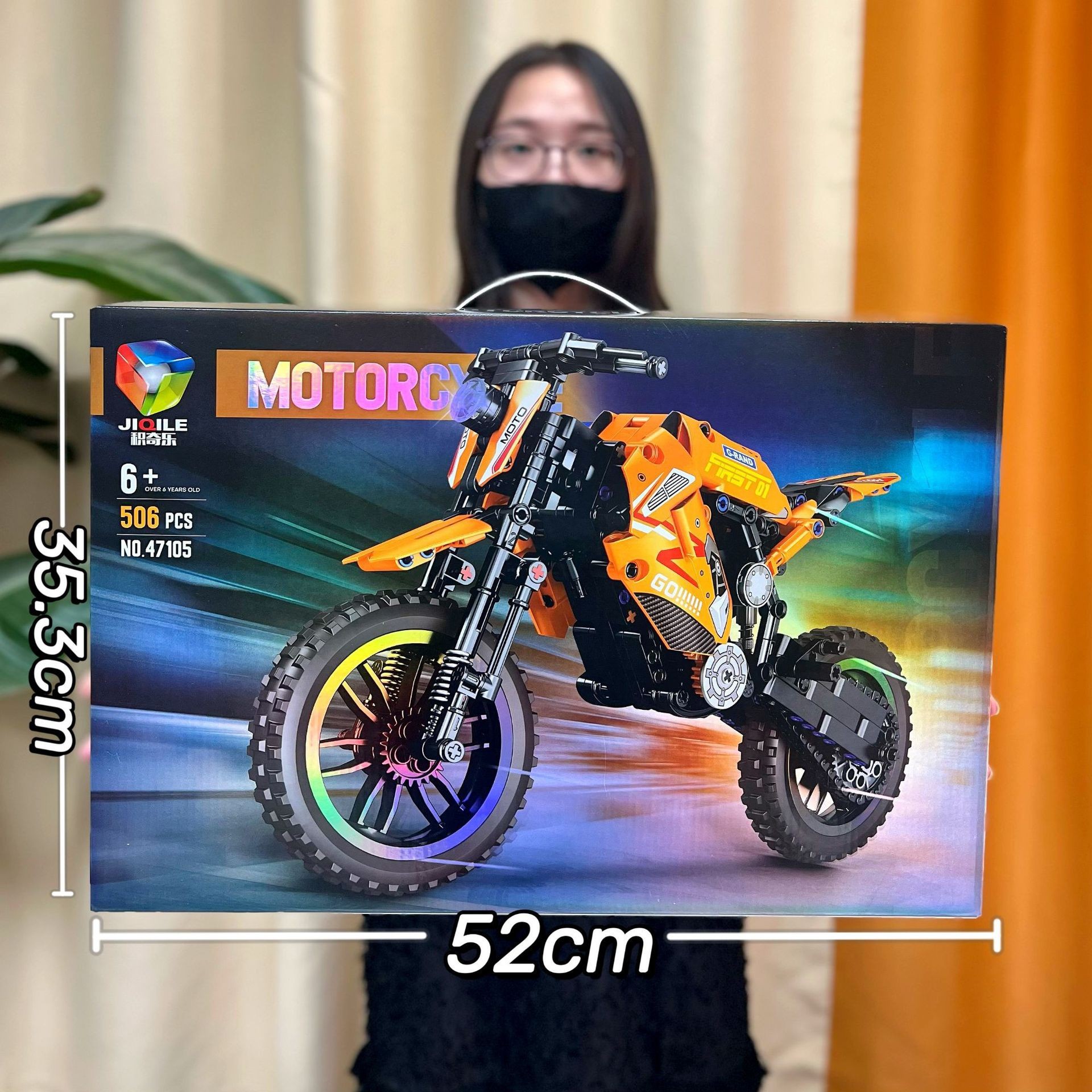 Juguetes para niños, rompecabezas, ensamblaje, simulación, serie de motocicletas, modelo, bloques de construcción interactivos entre padres e hijos, regalo de agencia de juguetes